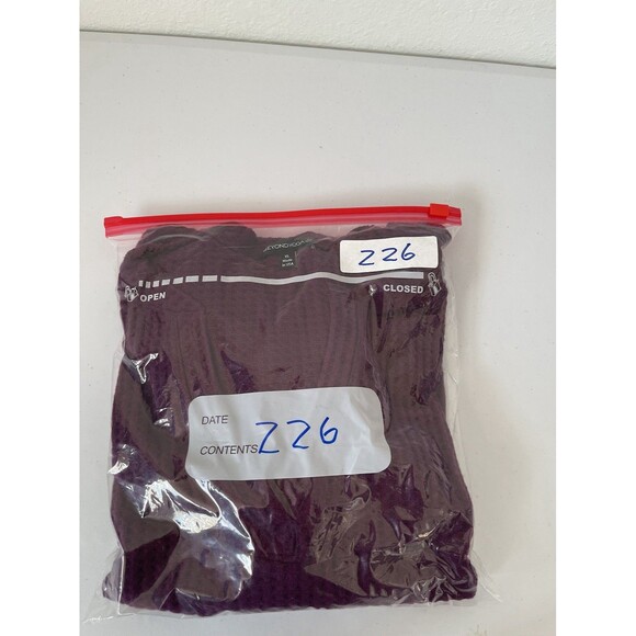 Beyond Yoga Free Style Pullover AUBER Size XL NWT $79 Waffle Knit‎ Purple V Neck - Picture 11 of 11